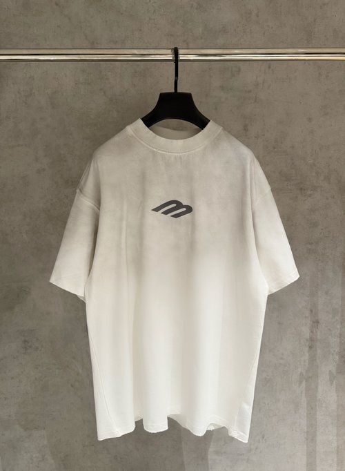 Balenciaga New Short-Sleeve T-Shirt, Custom Dyed Cotton
