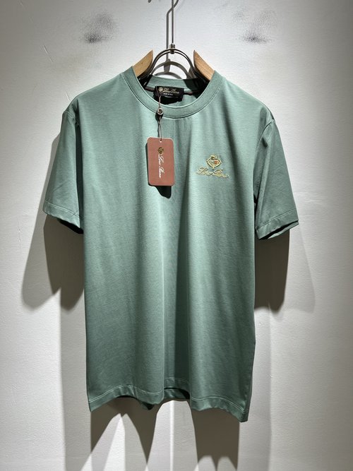Loro Piana Logo-Embroidered Short Sleeve Base Layer Shirt