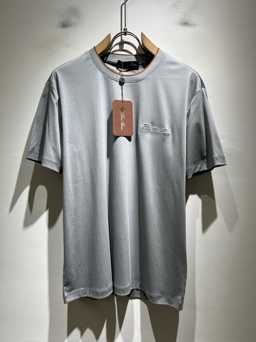 Loro Piana Logo-Embroidered Cotton Short Sleeve Undershirt