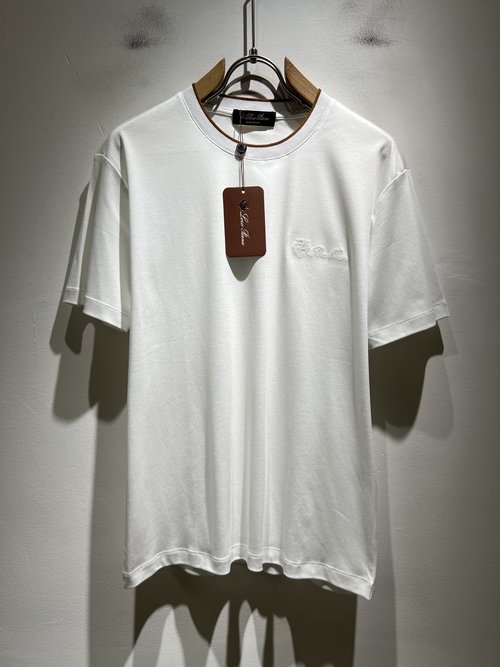 Loro Piana Logo-Embroidered Cotton Short Sleeve Undershirt