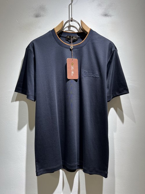 Loro Piana Logo-Embroidered Cotton Short Sleeve Undershirt