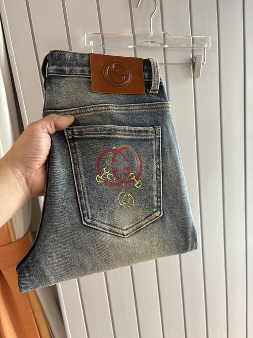 Fendi Soft Jeans with Luxury Cowhide Waist Tag