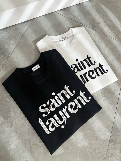 Yves Saint Laurent Short Sleeve T-Shirt with Designer Logo Print