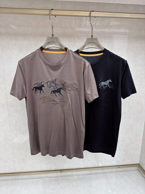 Hermes Mechanical Warhorse Print T-Shirt in Premium Fabric