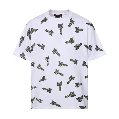 Louis Vuitton Custom Digital Print Logo Round Neck T-shirt
