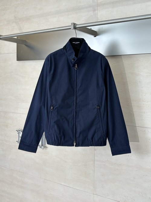 Loro Piana Solid Pilot Jacket with Zipper Design