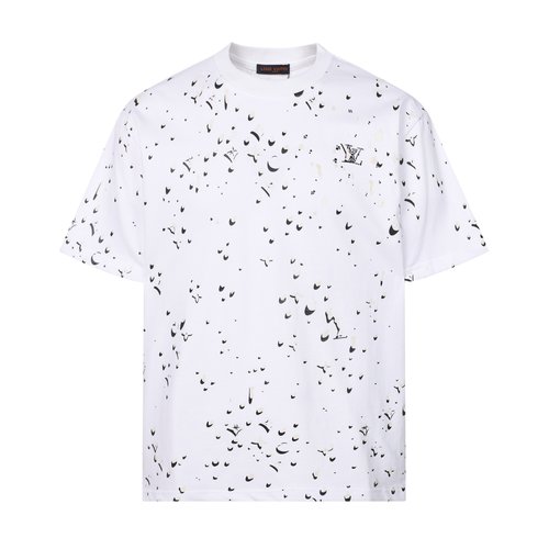 Louis Vuitton Custom Digital Print Waterdrop Logo Round Neck T-shirt