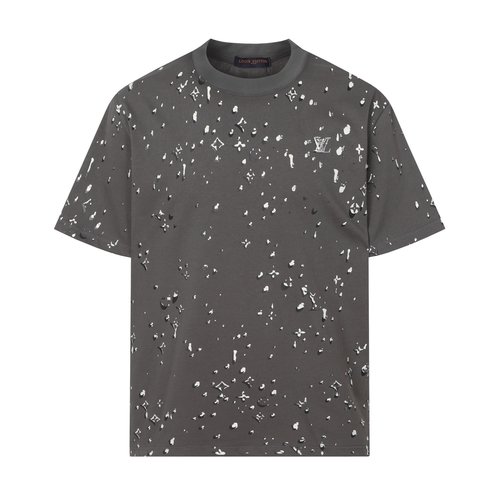 Louis Vuitton Custom Digital Print Waterdrop Logo Round Neck T-shirt