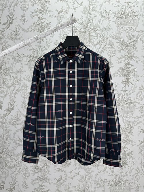 Gucci Scottish Plaid Lined Shirt for Versatile Wear