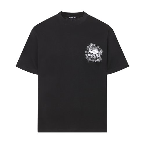 Balenciaga 320g Custom Fabric Round Neck Short Sleeve