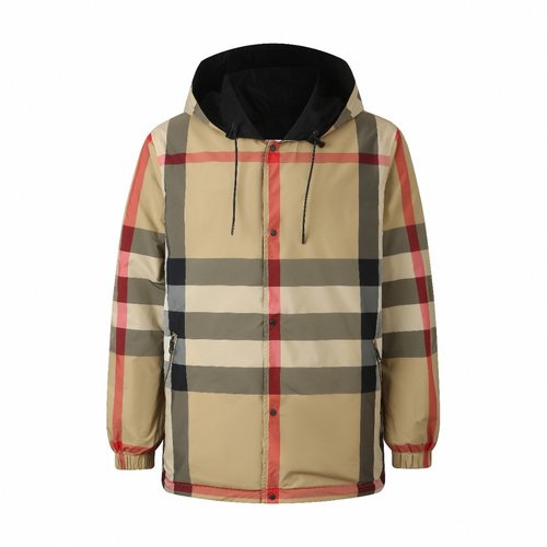Burberry Reversible Checked Hooded Jacket with Dual Styles