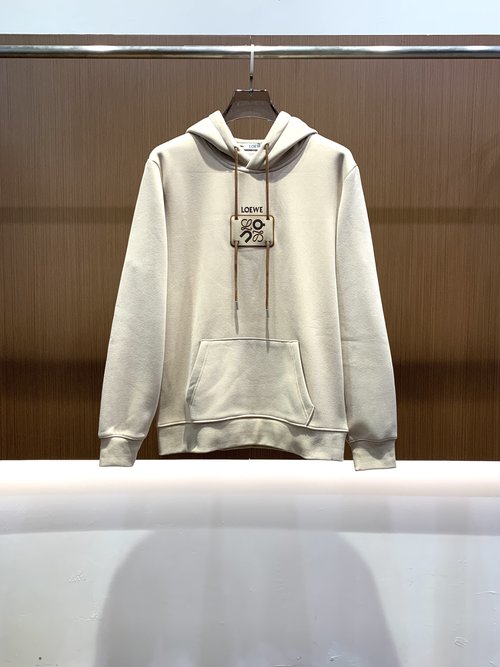 Loewe Well-Crafted Hooded Pullover with Heavy Embroidery