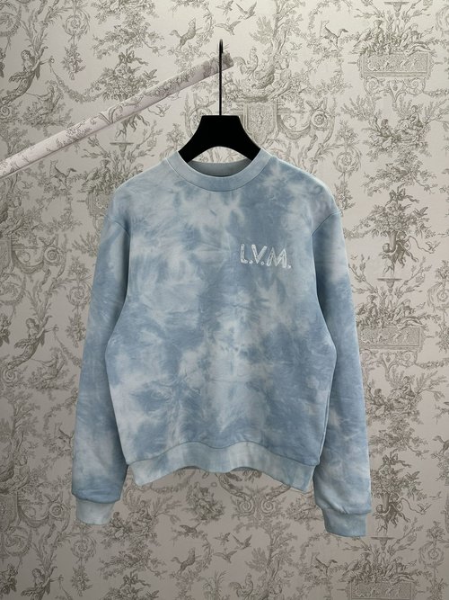 Louis Vuitton Tie-Dye Cotton Knit Sweater with Logo