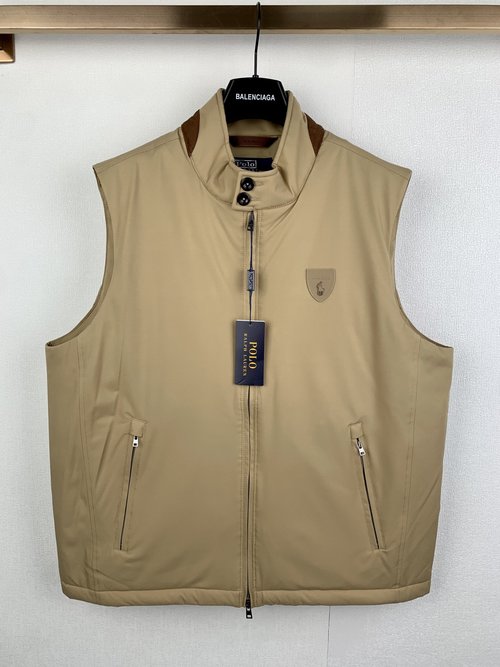 Polo Ralph Lauren Cotton Badge Vest with High-Tech Fabric and Craftsmanship (优化，合并并调整语序)