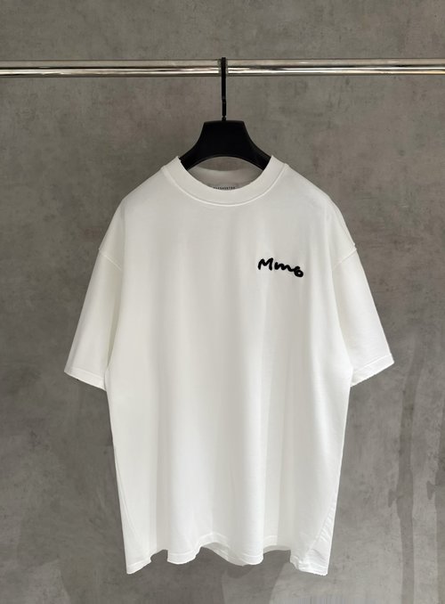Maison Margiela Durable Cotton Tee with Intricate Embroidery