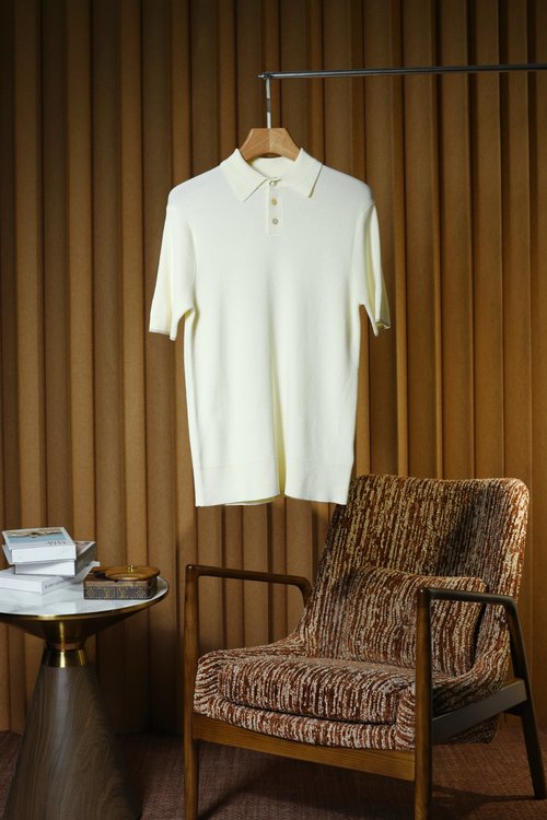 Brunello Cucinelli Linen-Cotton Blend Knitted Polo Shirt with Textured Appeal