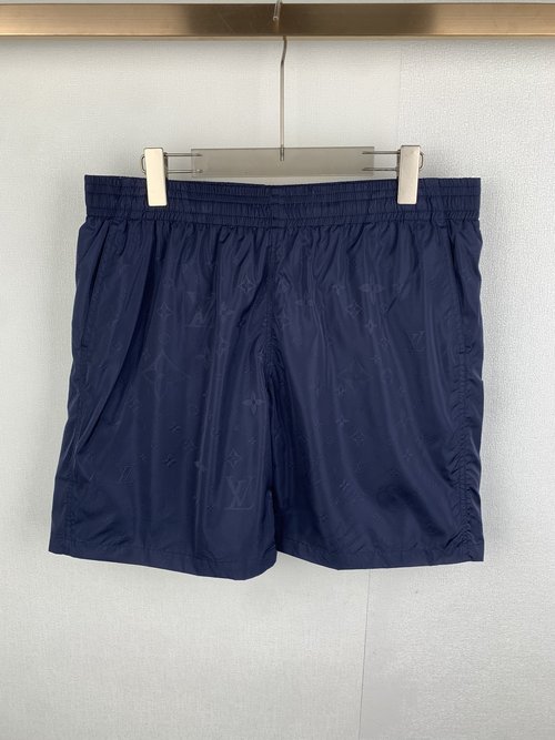 Louis Vuitton Embossed Logo Beach Shorts with Custom Fabric