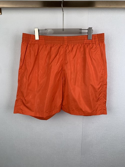 Louis Vuitton Embossed Logo Beach Shorts with Custom Fabric