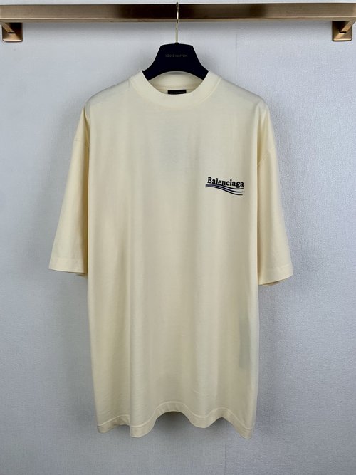 Balenciaga Military Green Oversized Short Sleeve T-Shirt