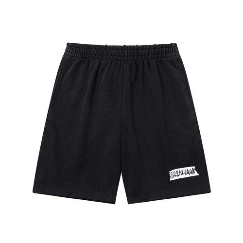 Balenciaga Black Washed Shorts with Soft Fabric