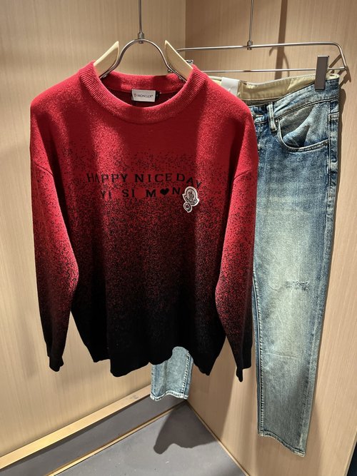 Moncler Trade Order Knit Wool Sweater with Logo