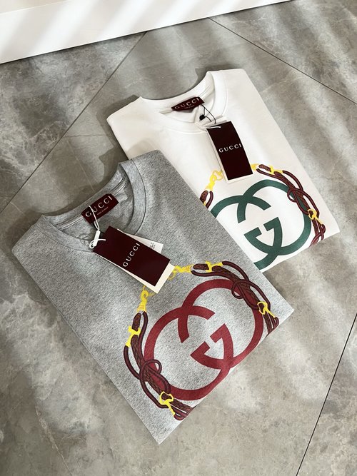 Gucci Casual Relaxed Fit Cotton Crew Neck T-Shirt