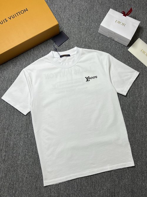 Louis Vuitton Short-Sleeved T-Shirt in Black and White