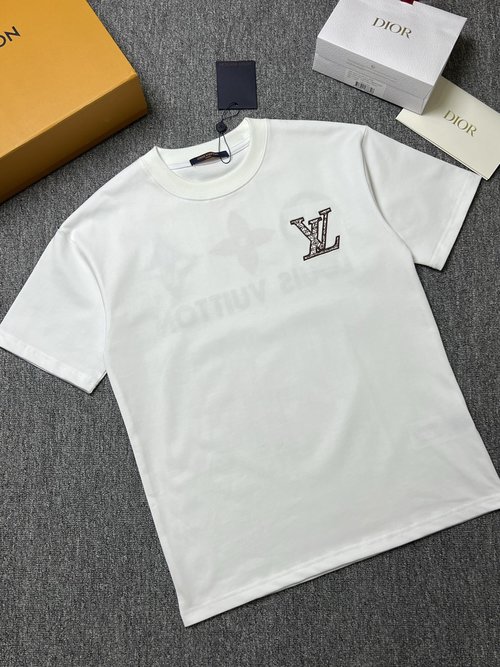Louis Vuitton Short-Sleeved T-Shirt in Black and White