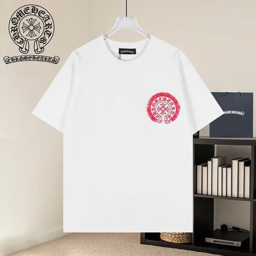 Chrome Hearts T-Shirt with Double Embroidery and Heavy Wash