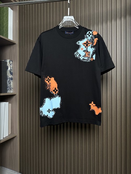 Louis Vuitton Black Crew Neck Short Sleeve T-Shirt