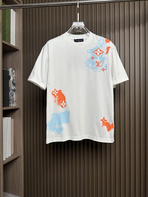 Louis Vuitton White Crew Neck Short Sleeve T-Shirt
