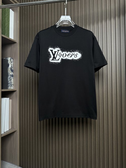 Louis Vuitton Black Crew Neck Short Sleeve T-Shirt