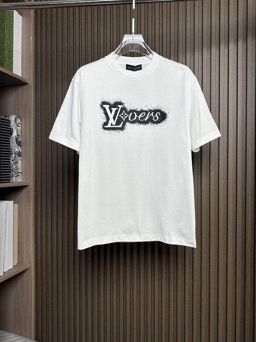 Louis Vuitton White Crew Neck Short Sleeve T-Shirt