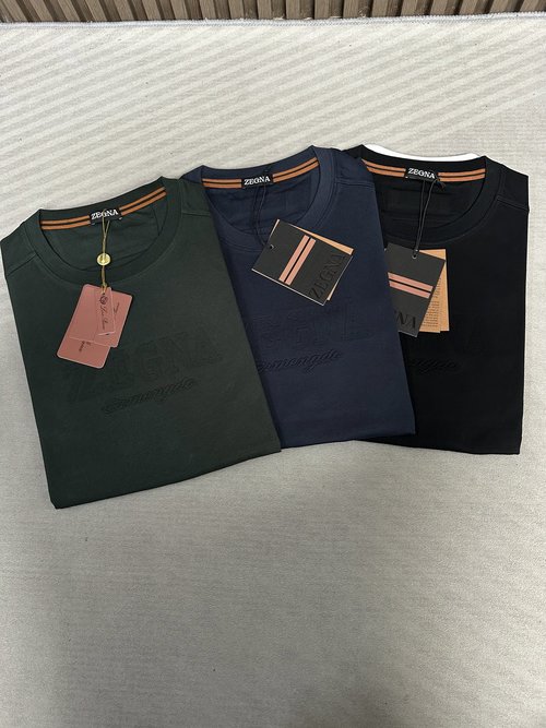 Zegna Round Neck Short Sleeve T-Shirt in Multiple Colors