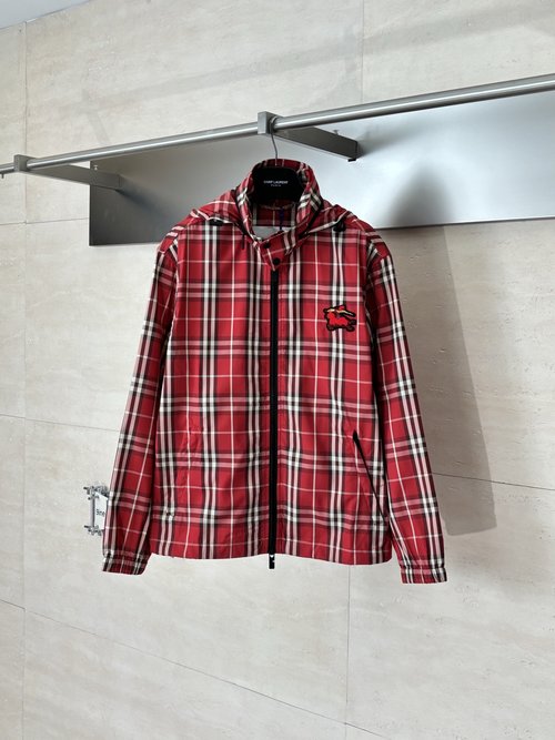 Burberry Equestrian Logo Patch Hooded Jacket
