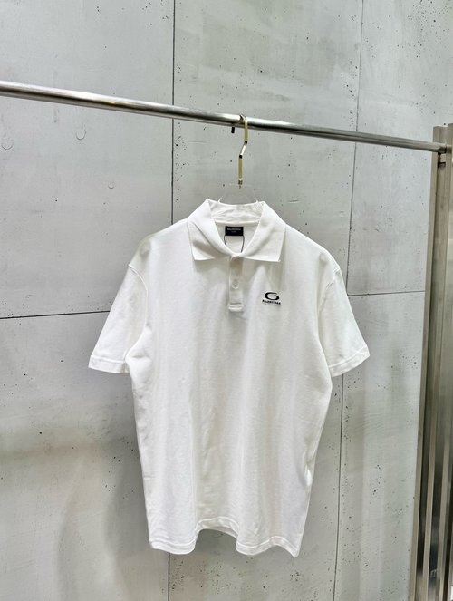 Balenciaga Loop Sports Embroidered Short Sleeve Polo Shirt