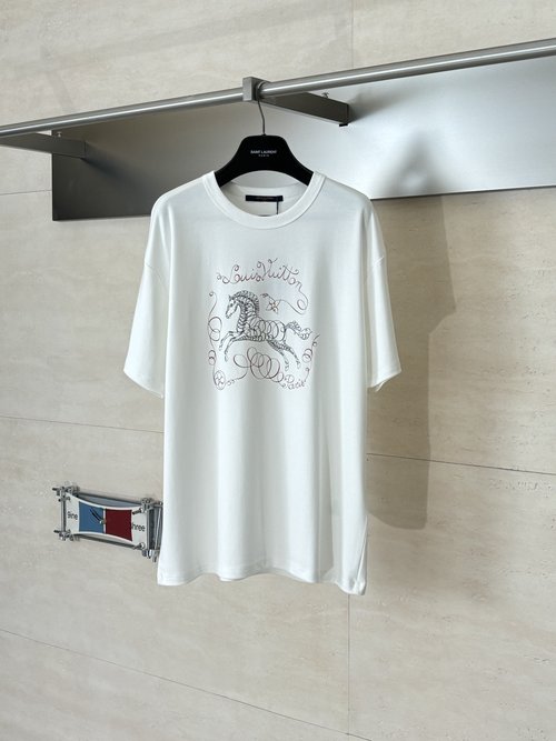 Louis Vuitton Horse Sketch Print Short-sleeve Tee