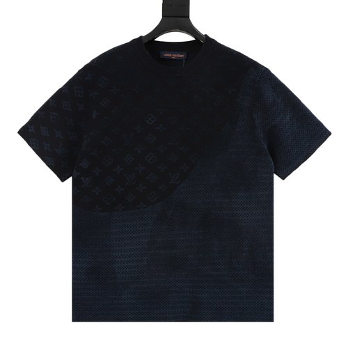 Louis Vuitton Monogram Jacquard Flocked Knitted Short-Sleeve Shirt