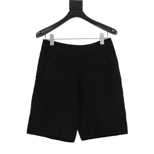 Louis Vuitton Jacquard Knitted Shorts with Velvet Stripes Detail
