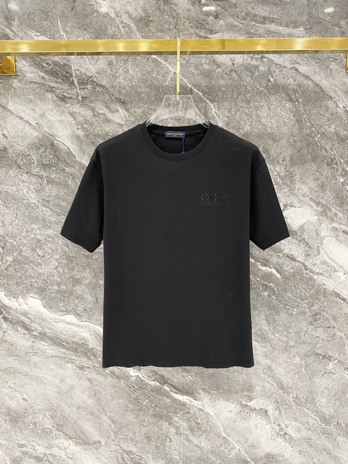 Louis Vuitton Classic Logo Cotton Short-Sleeved T-Shirt (No Chinese detected, title optimized for clarity)