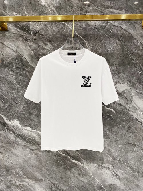 Louis Vuitton Cotton Short Sleeve T-Shirt with Classic Logo