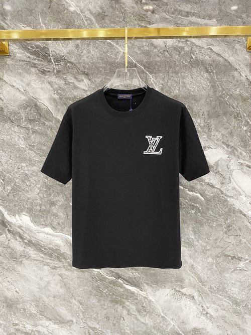 Louis Vuitton Cotton Short Sleeve T-Shirt with Classic Logo