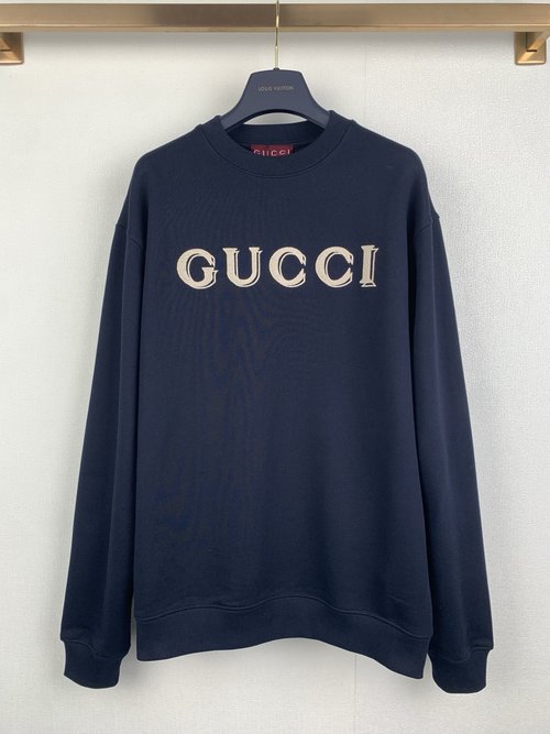 Gucci Embroidered Knit Cotton Sweatshirt with Unique Craft