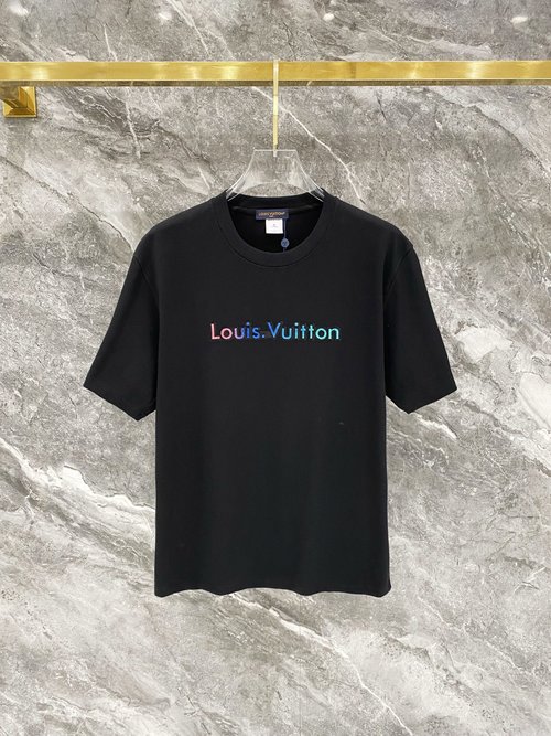 Louis Vuitton Cotton T-shirt with 3D Logo Embroidery