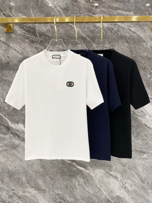 Gucci 300g Cotton Short Sleeve with Embroidered Logo