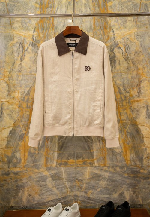 Dolce & Gabbana Latest Linen Fabric Jacket with Logo