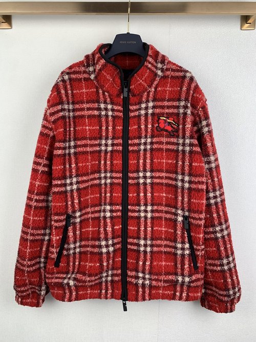 Burberry Warm and Durable Plush Tweed Coat