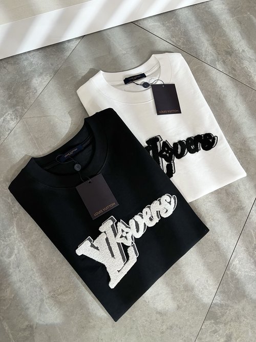 Louis Vuitton Trendy Logo-Embroidered Cotton T-Shirt