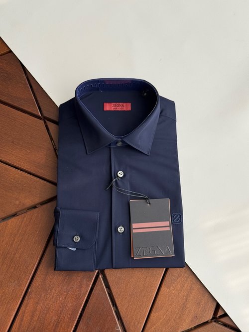 Zegna Latest Style Navy Blue Shirt