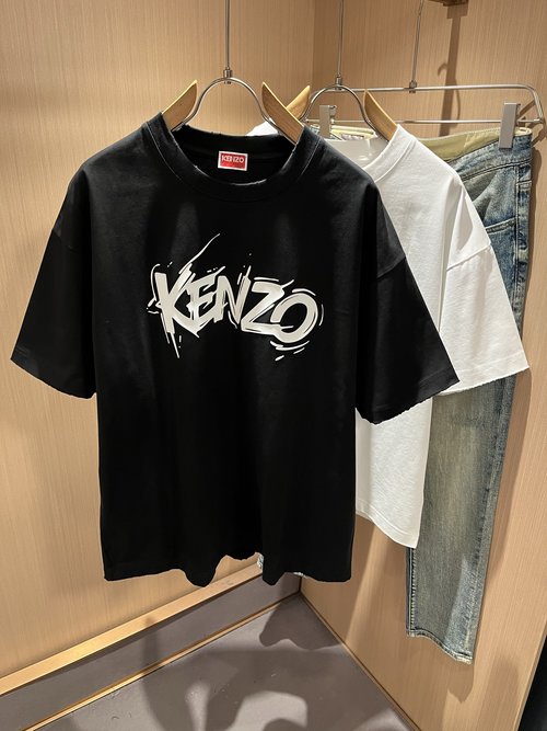 Kenzo Unisex Short-Sleeved T-Shirt with Logo Design
